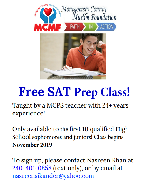 Free SAT Prep Class By MCMF