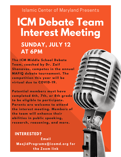 ICM Debate Team Interest Meeting