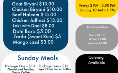 ICM Eats, Meals