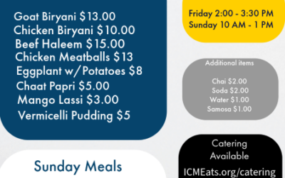 ICM Eats, Meals