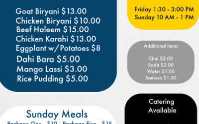 ICM Eats, Meals