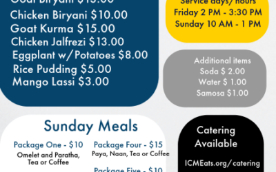 ICM Eats, Meals