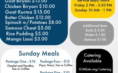 ICM Eats, Meals