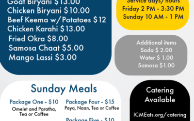 ICM Eats, Meals