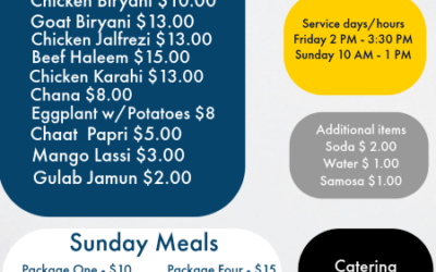 ICM Eats, Meals