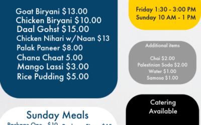 ICM Eats, Meals