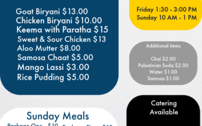 ICM Eats, Meals
