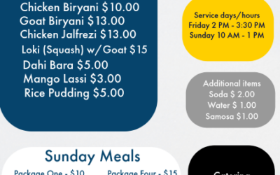 ICM Eats, Meals
