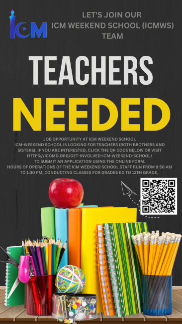 ICMWS Teachers Needed