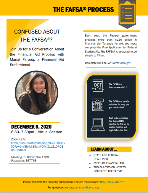 Learn Financial Aid Process W Manal Farooq