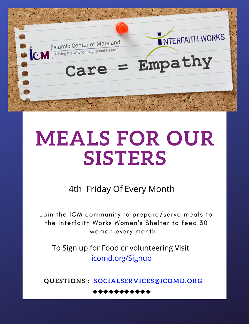 Social Services: Meals for Our Sisters