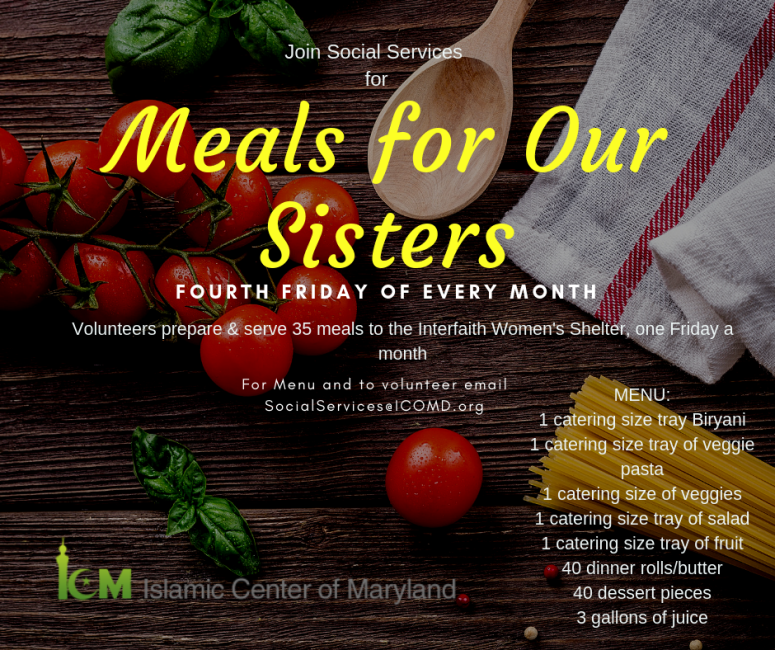 Social Services: Meals for Our Sisters