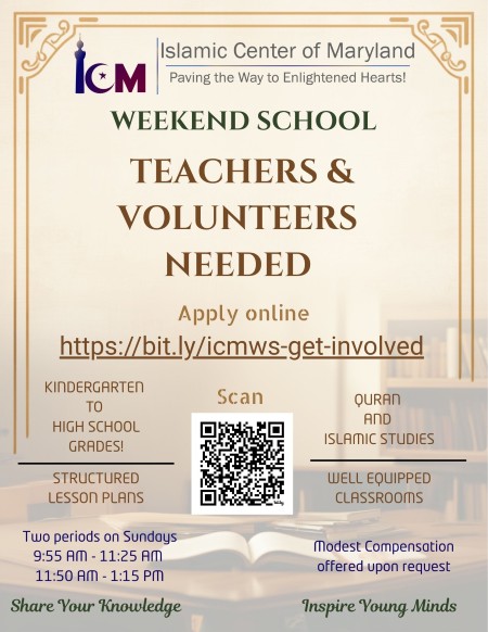 ICMWS Teachers Needed