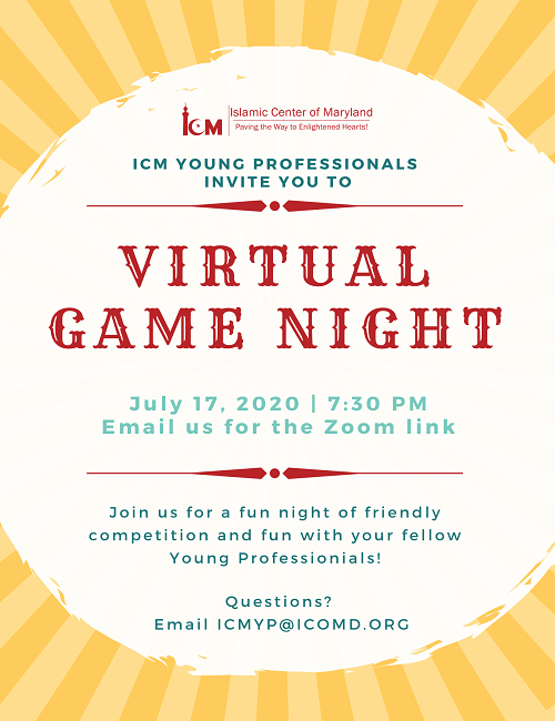 ICM Invites You To Virtual Game night