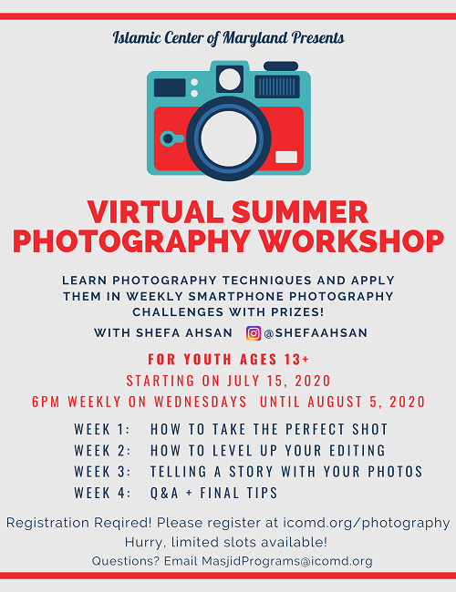 Virtual Summer Photography Workshop