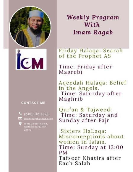 Weekly Program with Imam Ragab