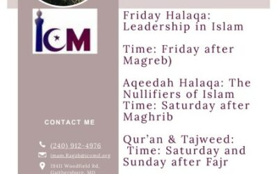 Weekly Program with Imam Ragab