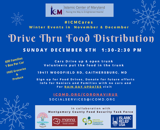 Winter Drive Thru Food Distribution